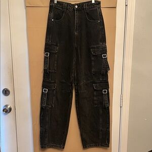 Outcast Black Baggy Cargo Pants